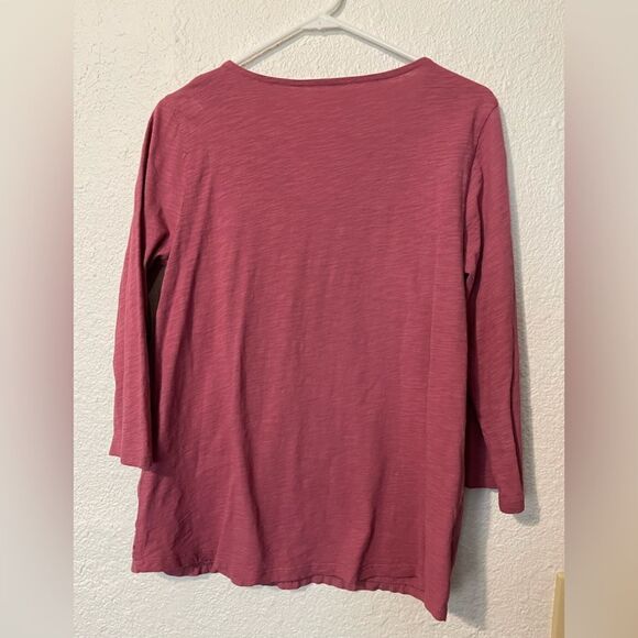 Soft surroundings Coconut dreams embroidered V- Neck sz S - Picture 4 of 5